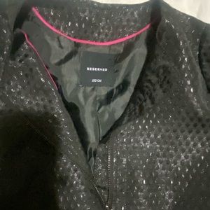 Girls black reserved jacket size 12